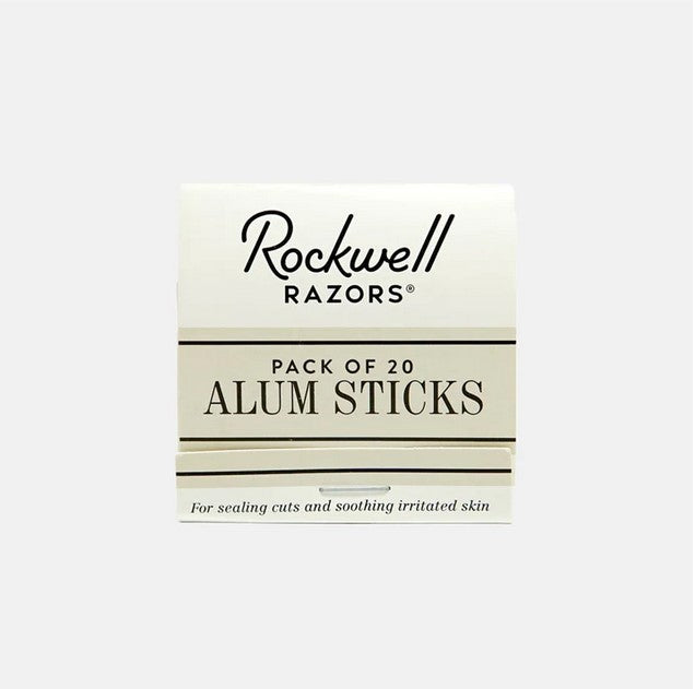 Soothe skin and seal nicks after a fresh shave with these naturally astringent Rockwell Alum Matches. Besides its fast-acting coagulant properties, alum acts as a natural antibacterial to prevent infection while reducing redness. Simply tear one off, wet and apply to your skin to feel the difference! 