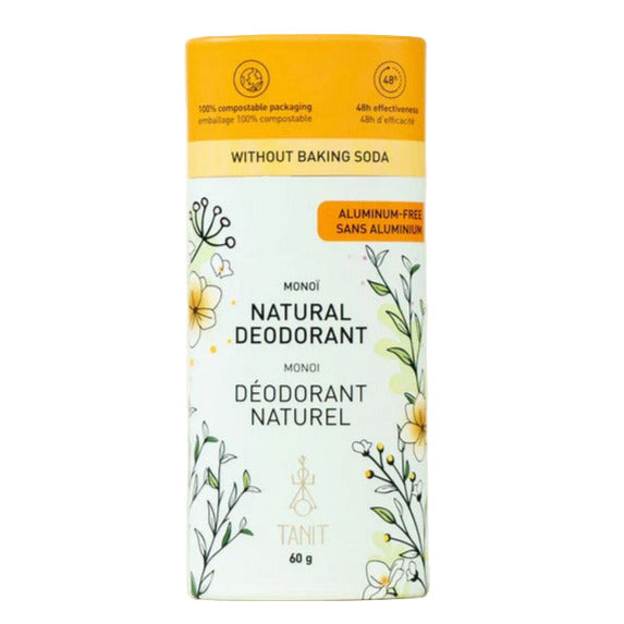 This Canadian made 60 g solid deodorant combines the power of magnesium hydroxide, probiotics, zinc ricinoleate, and botanical extracts to provide 48 hours of odour protection. The Monoi blend features Gardenia Tahitensis flower extract and comes in a 100% biodegradable and compostable cardboard tube.