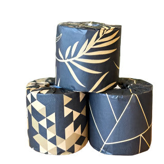 Roll Up Bamboo Toilet Paper - Black and Gold