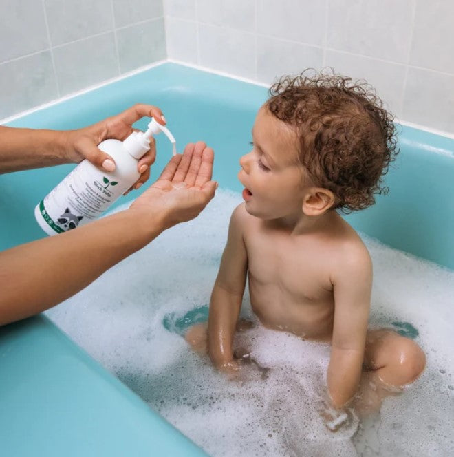 To use simply add a small amount of soap to bath, lather and rub into skin and hair. Rinse well.