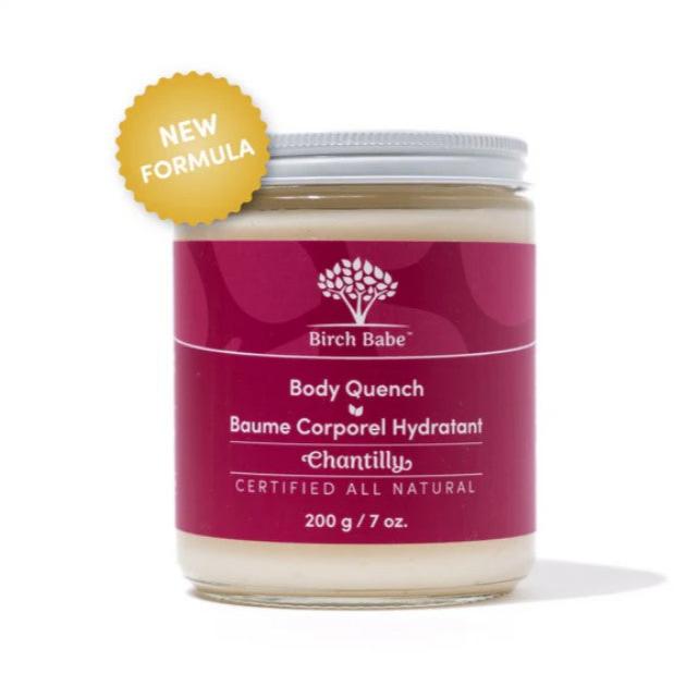 Introducing Body Quench by Birch Babe. This Canadian made product formerly known as Whipped Body Butter is the evolution of your favourite body moisturizer with a natural patchouli bergamot scent.