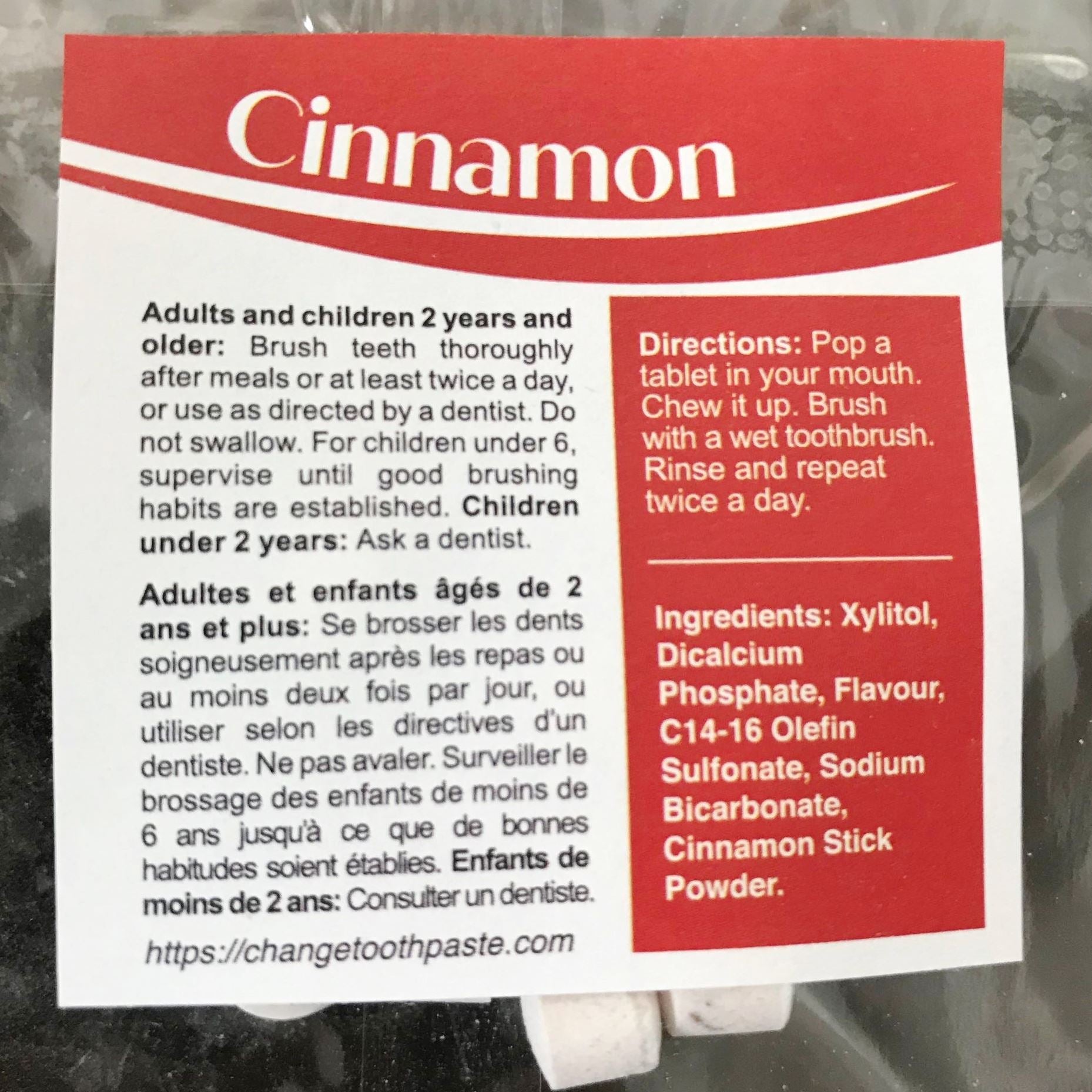 Change Toothpaste Tablets - Cinnamon