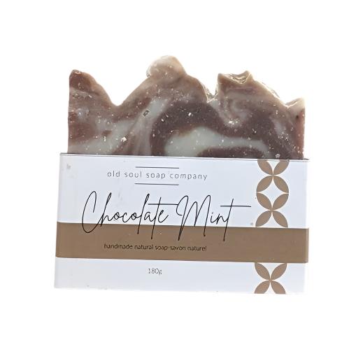 old soul soap company chocolate mint handmde natural 6.5 oz soap bar