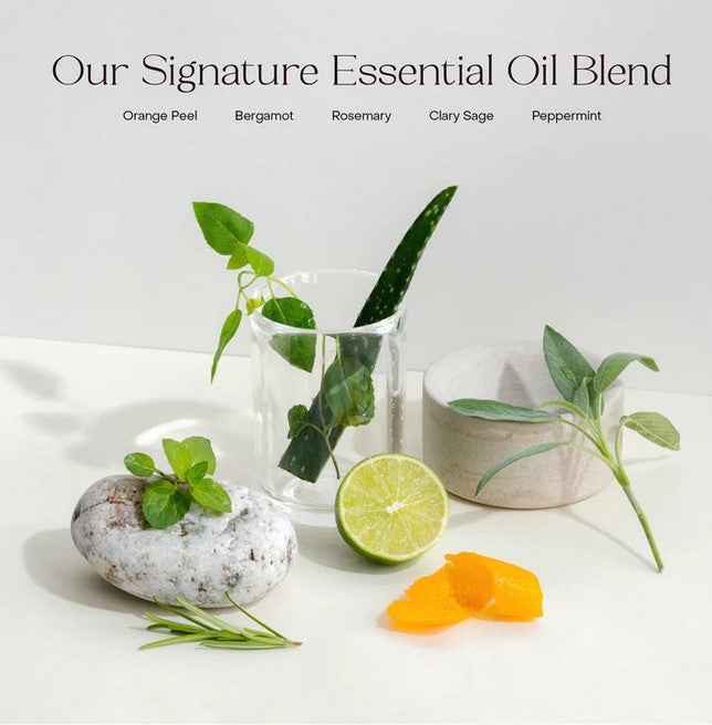 This body wash concentrate in a 100 ml tin is energizing and uplifting herbal-citrus scent. It is the brand's signature essential oil blend of orange peel, bergamot, rosemary, clary sage and peppermint.