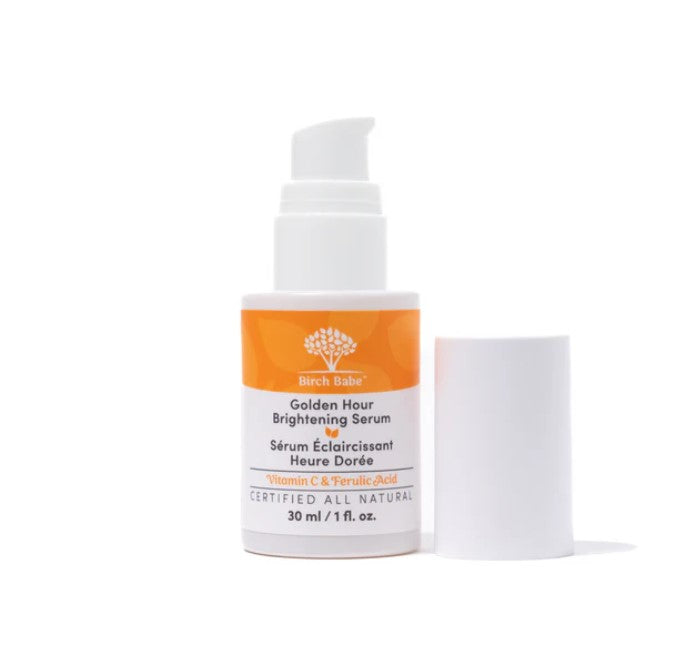 This Golden Hour Brightening Vitamin C Serum by Birch Babe is expertly formulated to boost collagen, improve dark spots, restore elasticity and give your skin a naturally healthy bounce.
