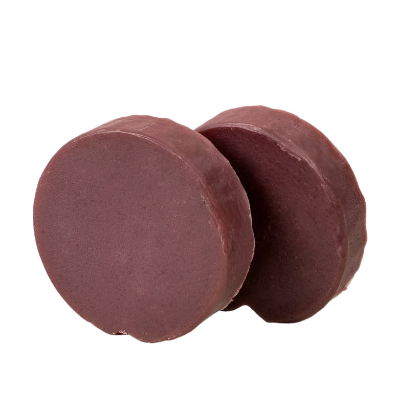 Leaf Shave Soap Bar Set of 2 in Mediterranean Fig – Rich plum-toned plastic-free shave bars with a warm, earthy fragrance