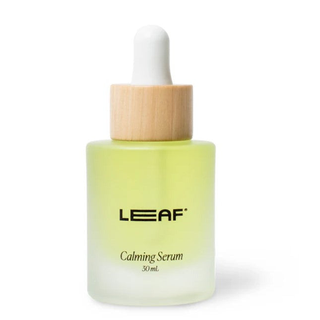 Leaf Shave Calming Serum 30ml glass bottle with bamboo dropper