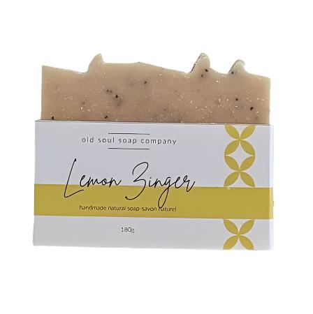 Lemon natural essential oil vegan soap made in Canada by the Old Soul Soap Company