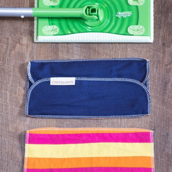 Introducing Reusable Mop Pads by Cheeks Ahoy. Using fabric scraps, the Canadian brand had created these 100% cotton Mop Pads which are the perfect replacement for disposable mop covers!