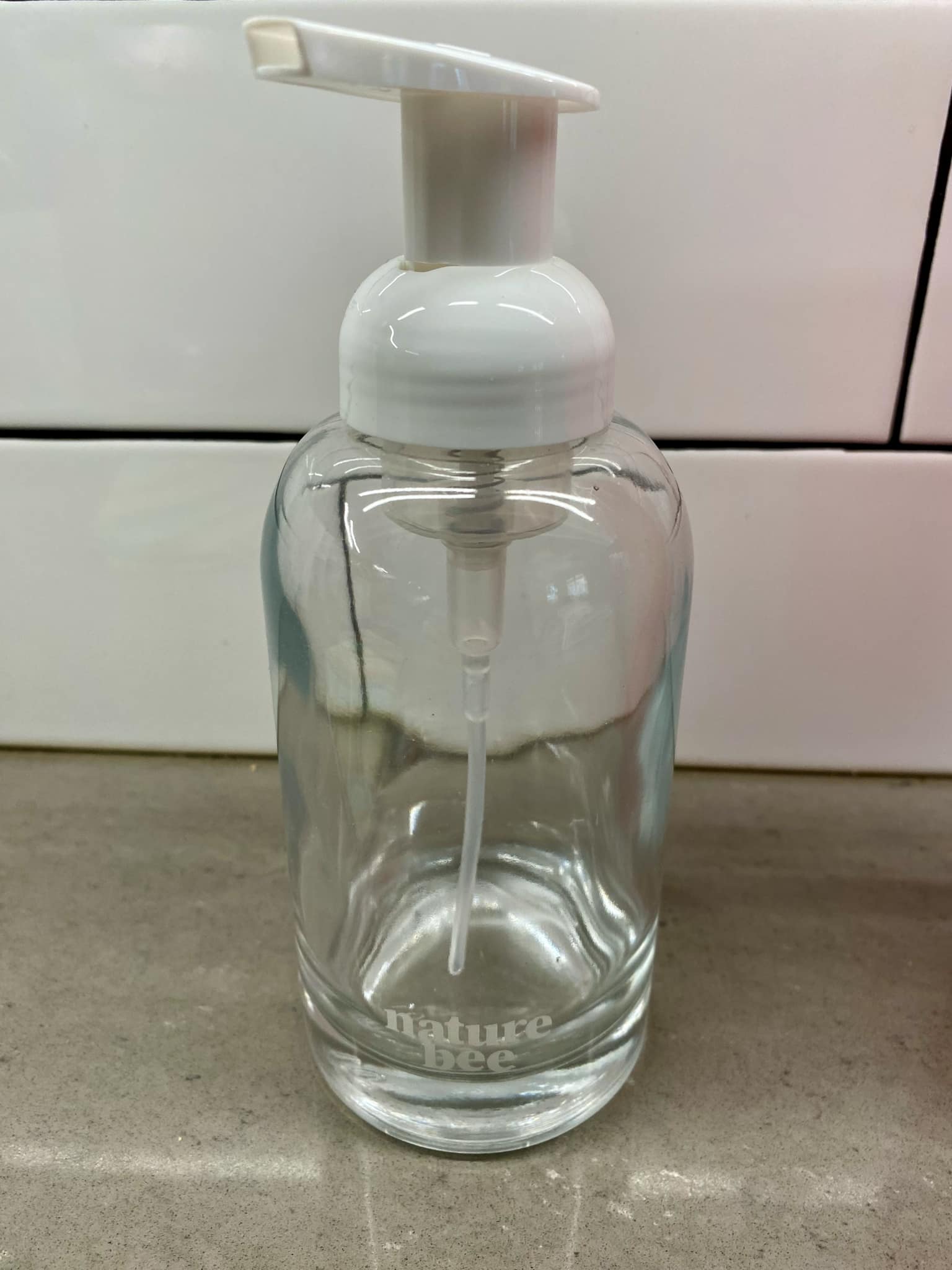 Nature Bee Refillable Glass Foaming Hand Soap Bottle