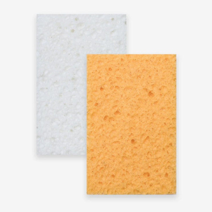 Meet the revolutionary multi-use cellulose kitchen sponge by Nature Bee. This earth-friendly sponge is made from wood pulp (aka plant cellulose) and is vegan, compostable, and PLASTIC FREE! It works just as well as a regular sponge but without the waste. 