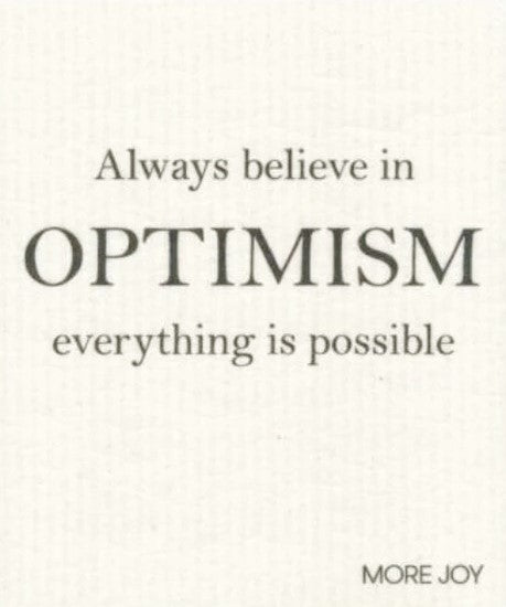 Compostable dish cloth made from cellulose and cotton that reminds you to always believe in optimism replaces paper towels as they absorb 20x their weight. Size 20 x 17 cm.