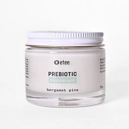 Bergamot pine citrus prebiotic deodorant paste made in Canada by etee
