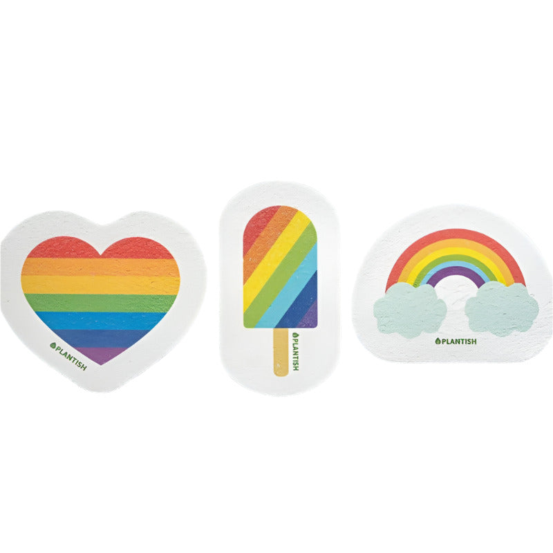 These LGBTQ+ Pride Rainbow Pop Up Sponges made by the Canadian brand Plantish were inspired by the company's popular Swedish Dish Cloth designs and are another great zero waste swap for your kitchen. They are sold in a set of three as well as individually.