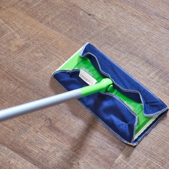 To use simply dampen the Cheeks Ahoy Mop Pad with floor cleaner or soapy water, attach to your mop and get mopping! Or you can spray your cleaner right onto the floor and use the pad to mop it dry. They can also be used dry for sweeping and dusting.