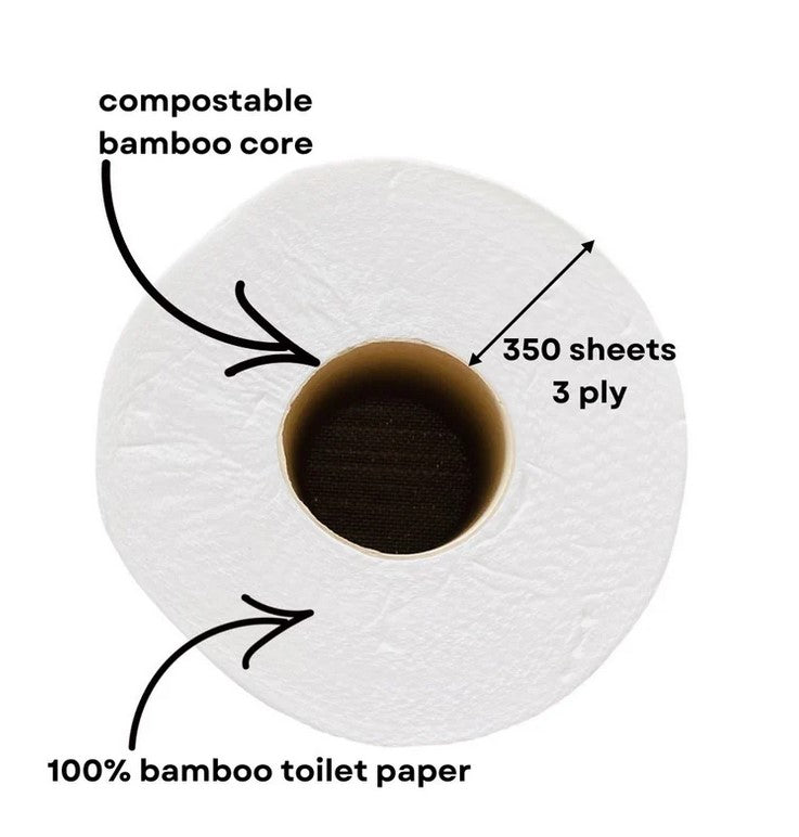 Roll Up Bamboo Toilet Paper - Black and Gold