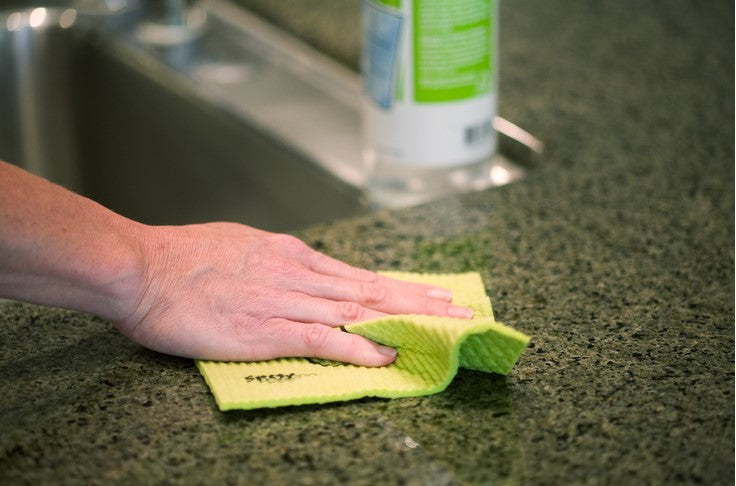 Using a Skoy Cloth is equivalent to using 15 rolls of paper towels in an average home. With the high cost of paper towels, the Skoy Cloth is the obvious choice for your wallet and the environment. The Skoy Cloth has an absorption factor of 15x its own weight. As a result, producing one of the most superior cloth products available.