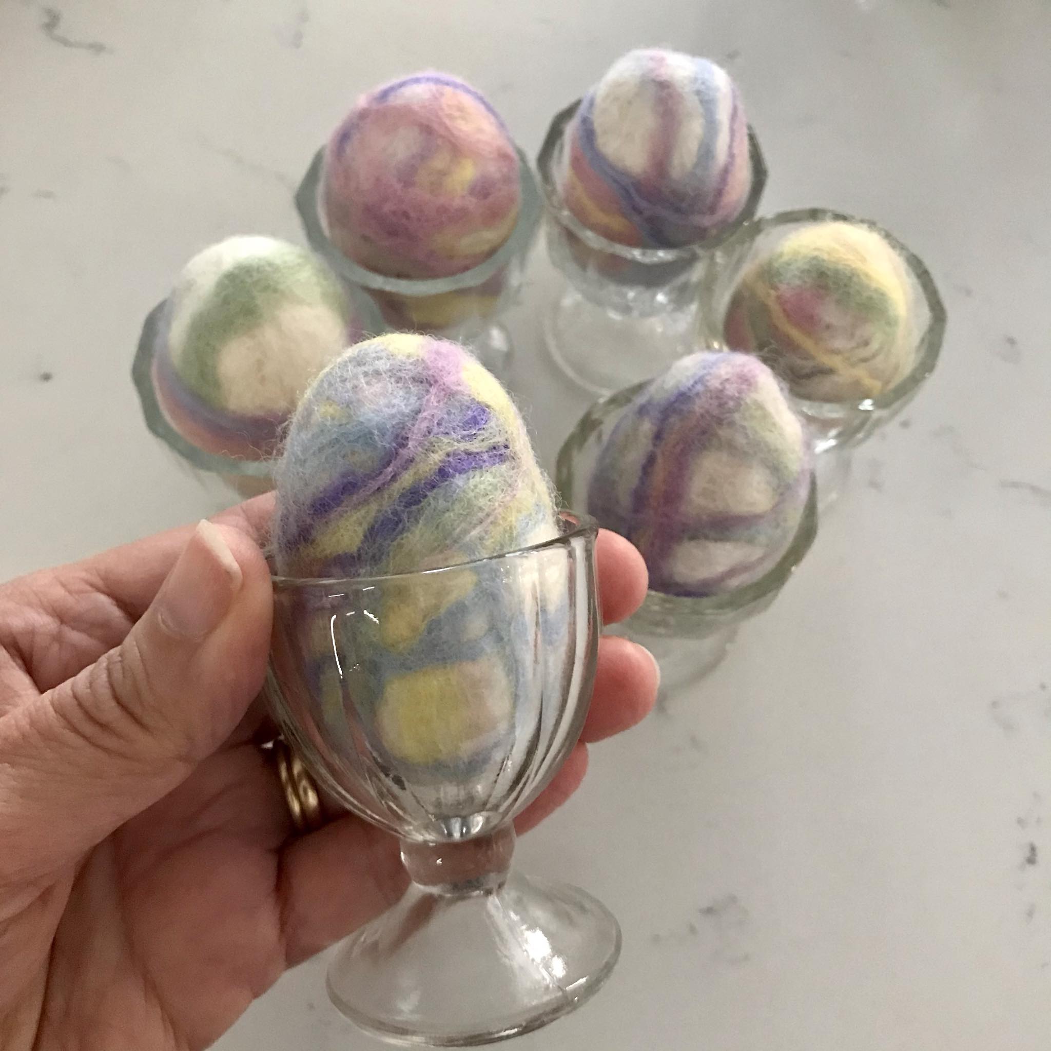 Easter Egg Felted Soap