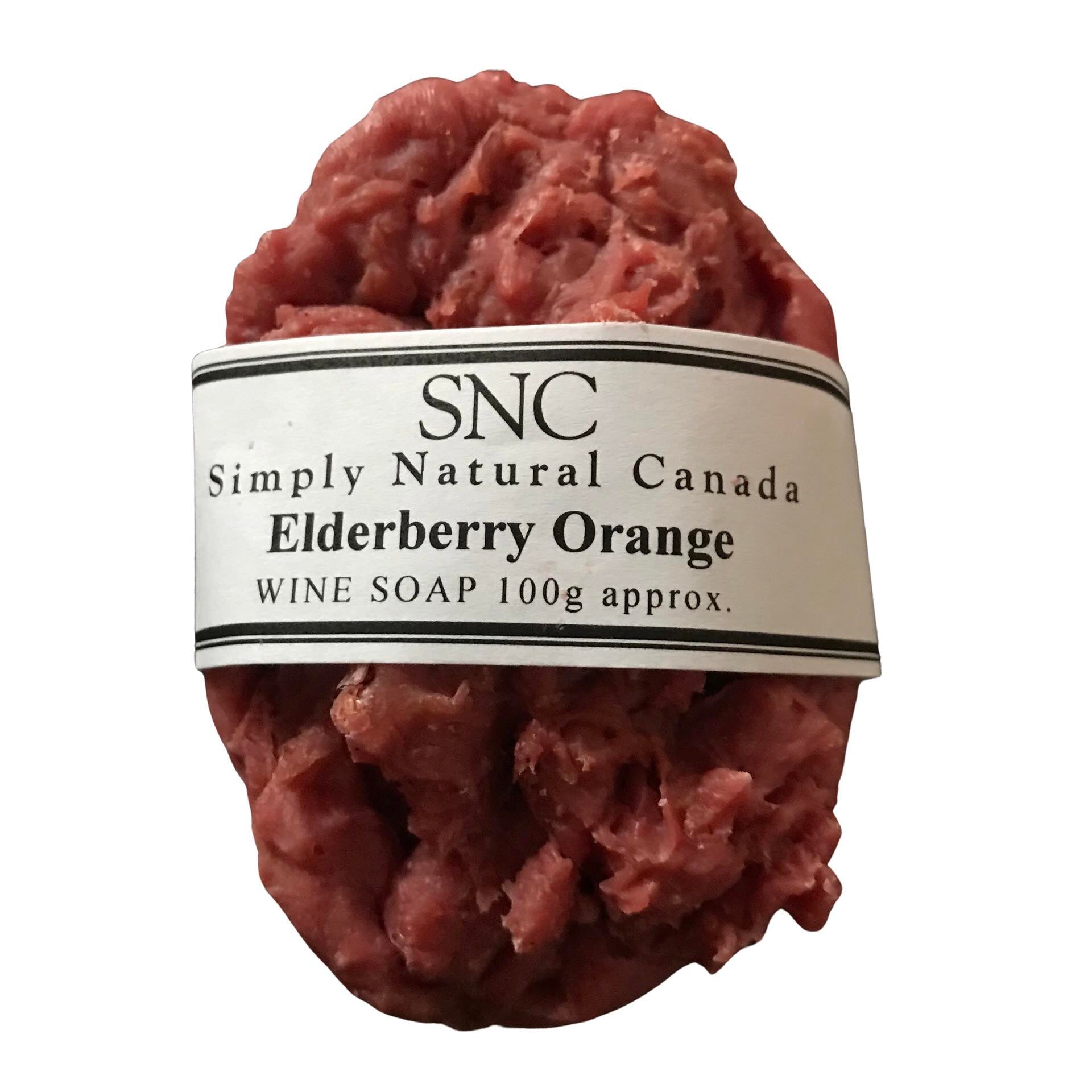 Simply Natural Canada oval elderberry cinnamon clove wine soaps made in Canada with fruit wine and scented with clove and cinnamon essential oils
