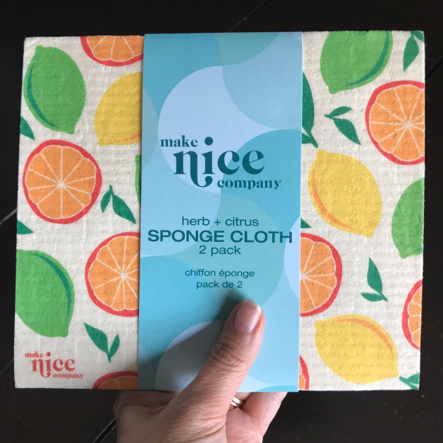 Each Make Nice Company sponge cloth in this set of 2 lasts about 6-8 months with daily use and good care.