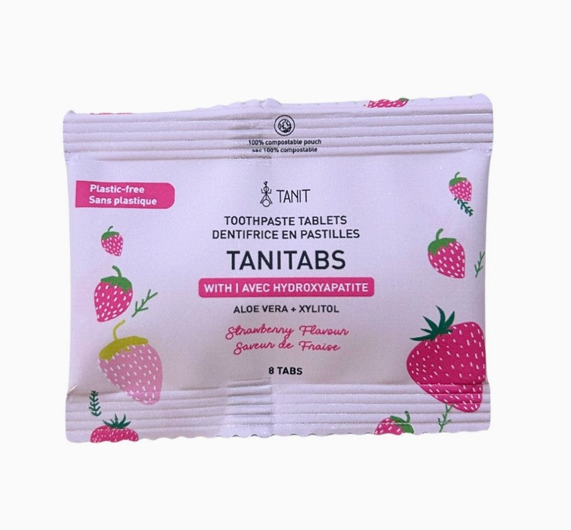 TANITABS Strawberry Toothpaste Tablets