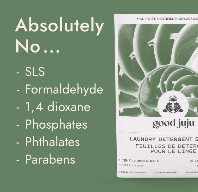 Good Juju Laundry Sheets Free From SLS Phosphates Parabens Phthalates