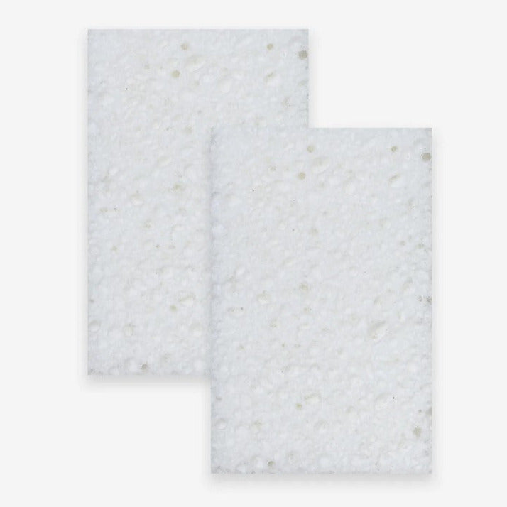 Set of two white cellulose sponges by Nature Bee
