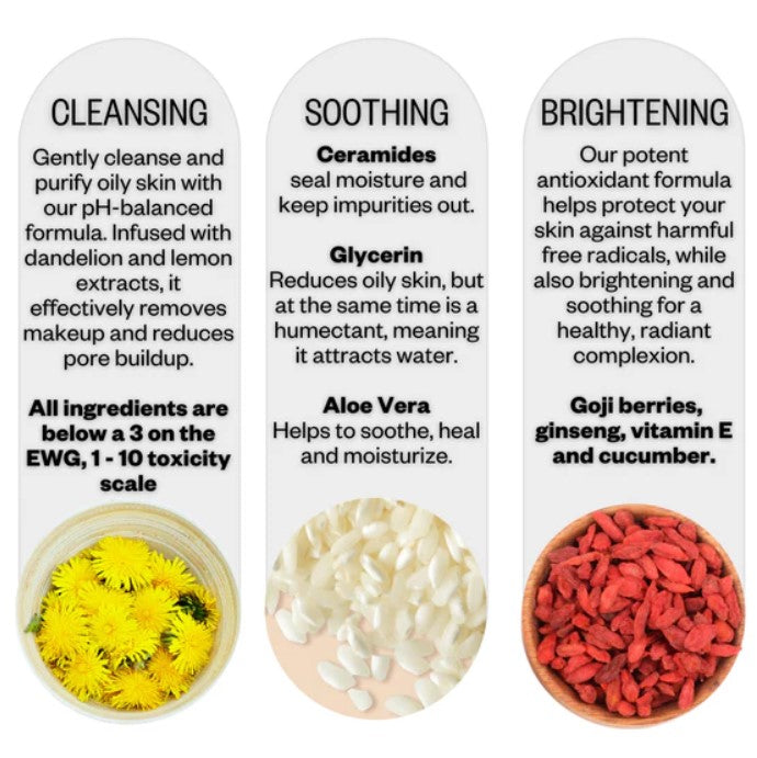 Cleanse, soothe and brighten your skin with this Canadian made facial cleanser concentrate by etee that comes packaged in a backyard compostable pod