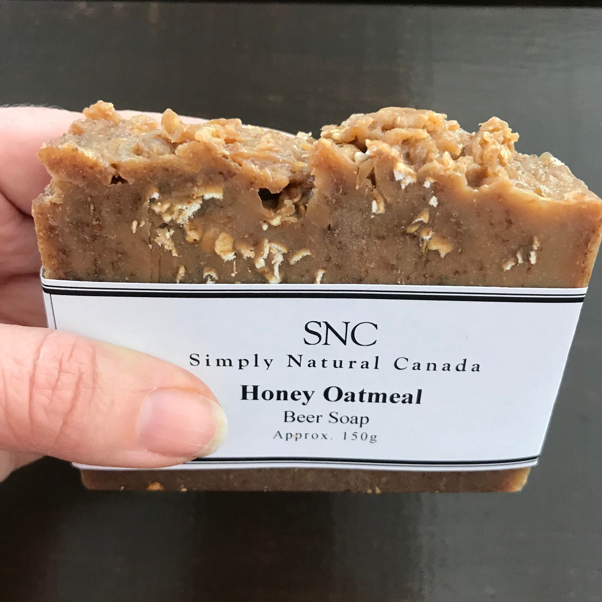 simply natural canada honey oatmeal rectangle beer soap crafted in canada with local beer