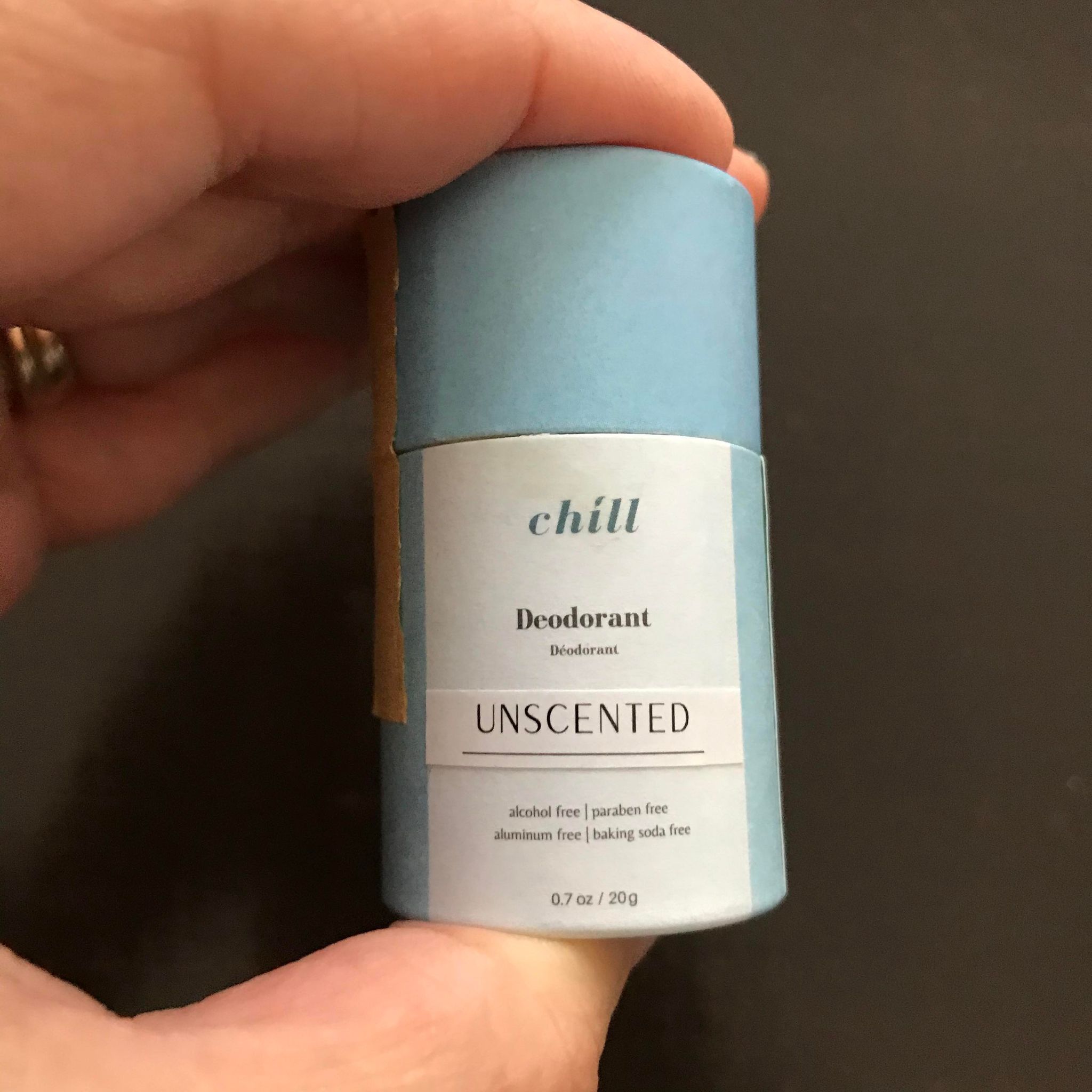 unscented natural deodorant made in Canada by Plantish 20 g/0.7 oz mini stick