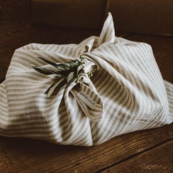goldrick natural living japanese linen bento bag made in russia