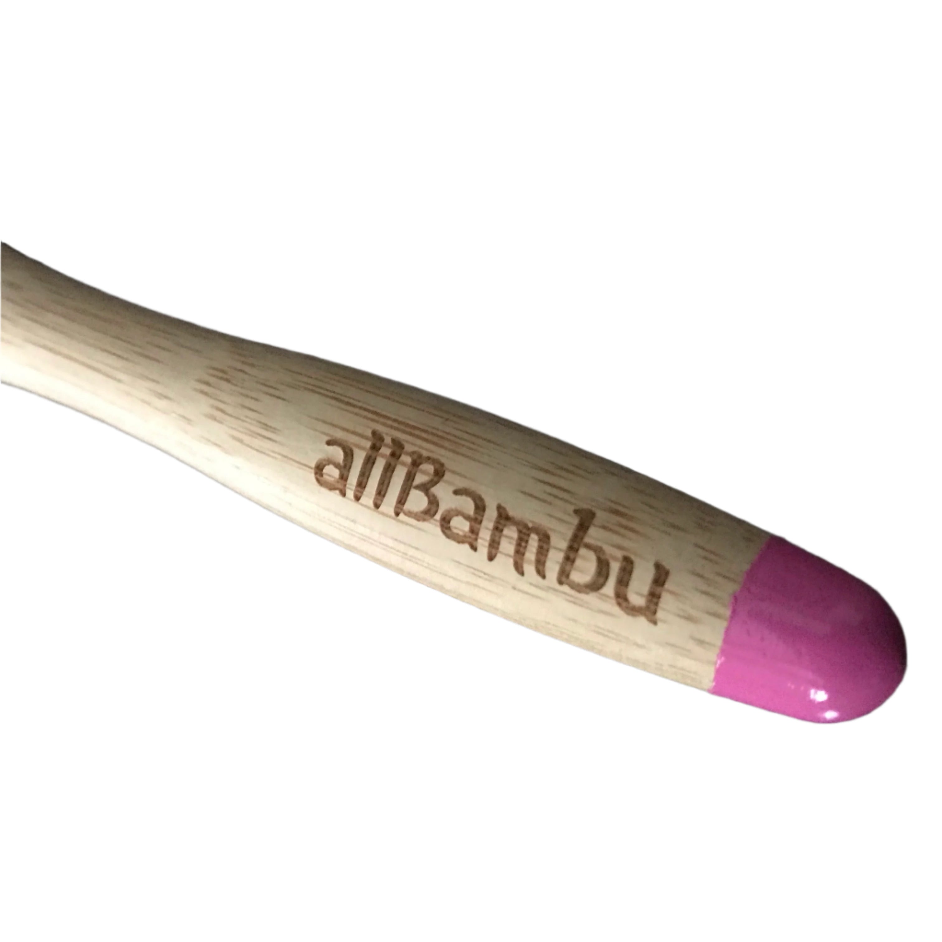 kids bamboo toothbrush pink tip