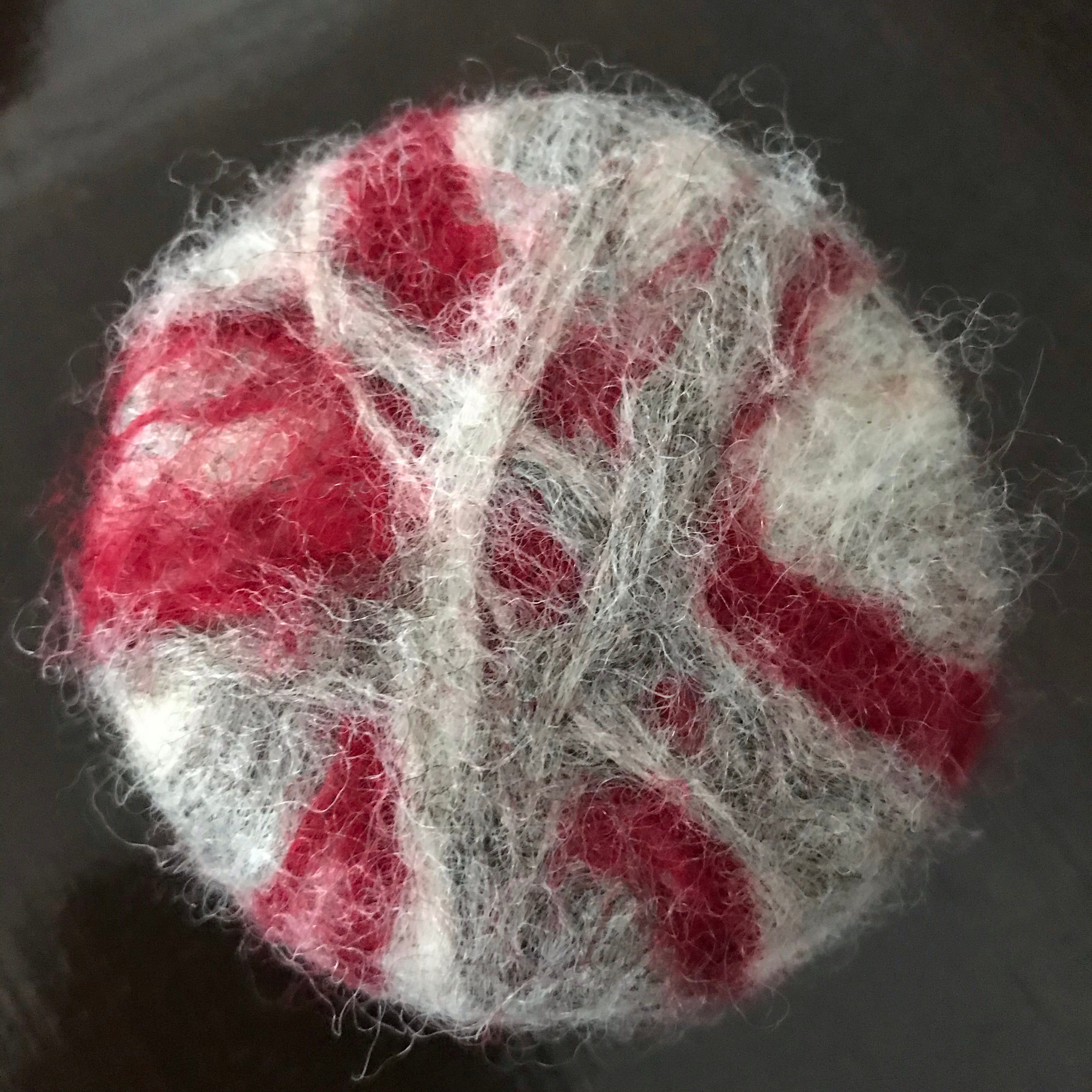 hand felted round lavender chamomile soap