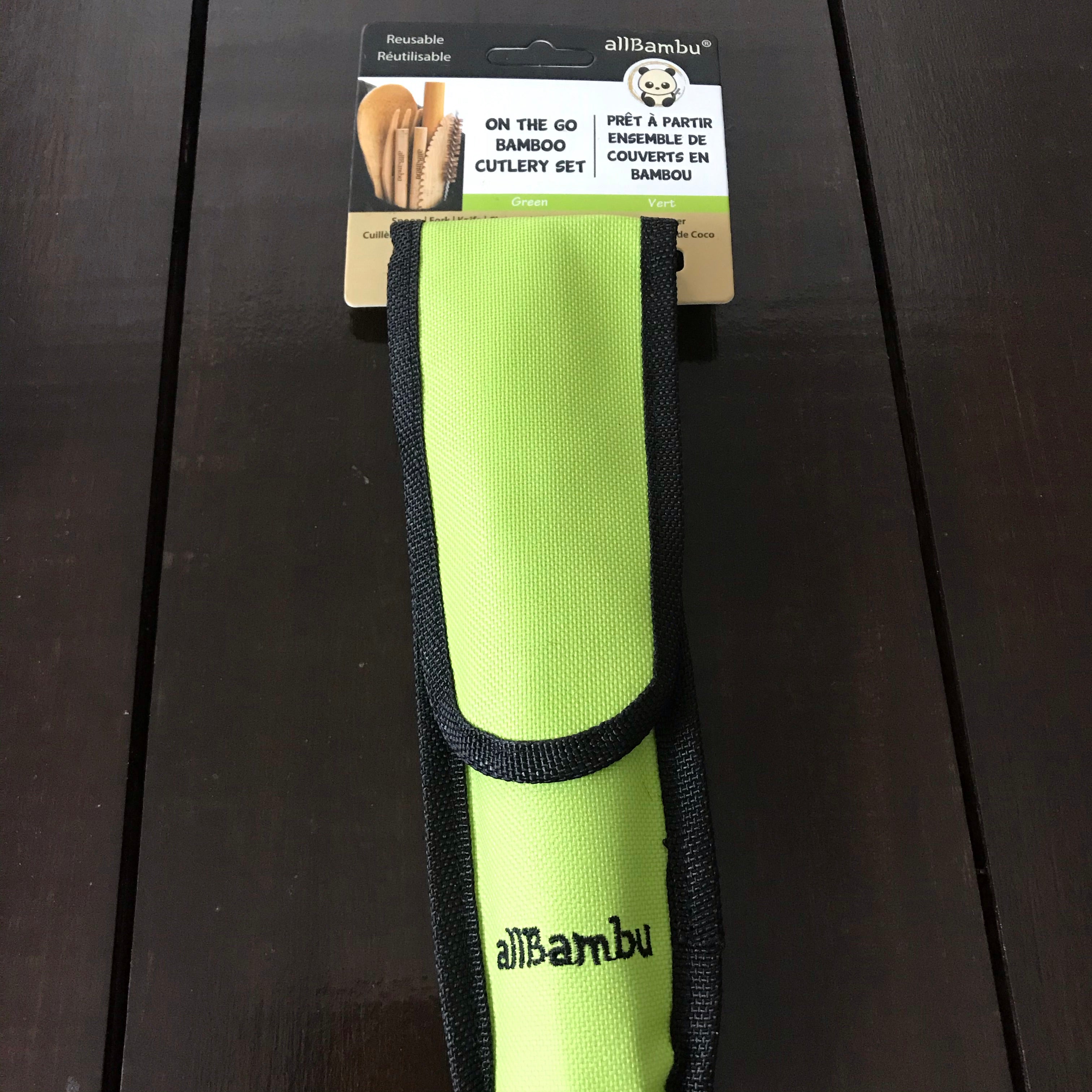 green on the go allbamboo cutlery set