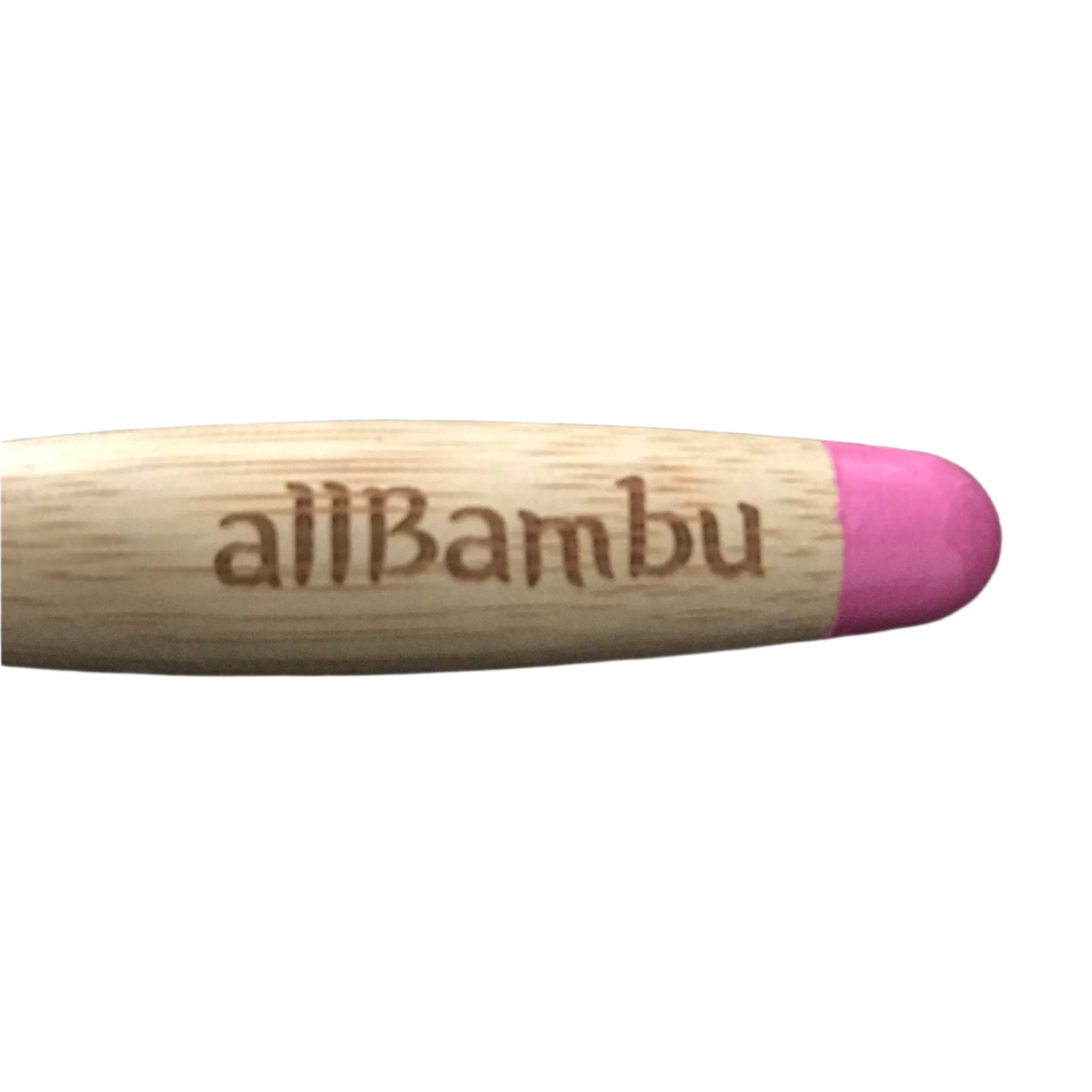 soft allbambu biodegradable bamboo toothbrush with charocoal bristles pink tip