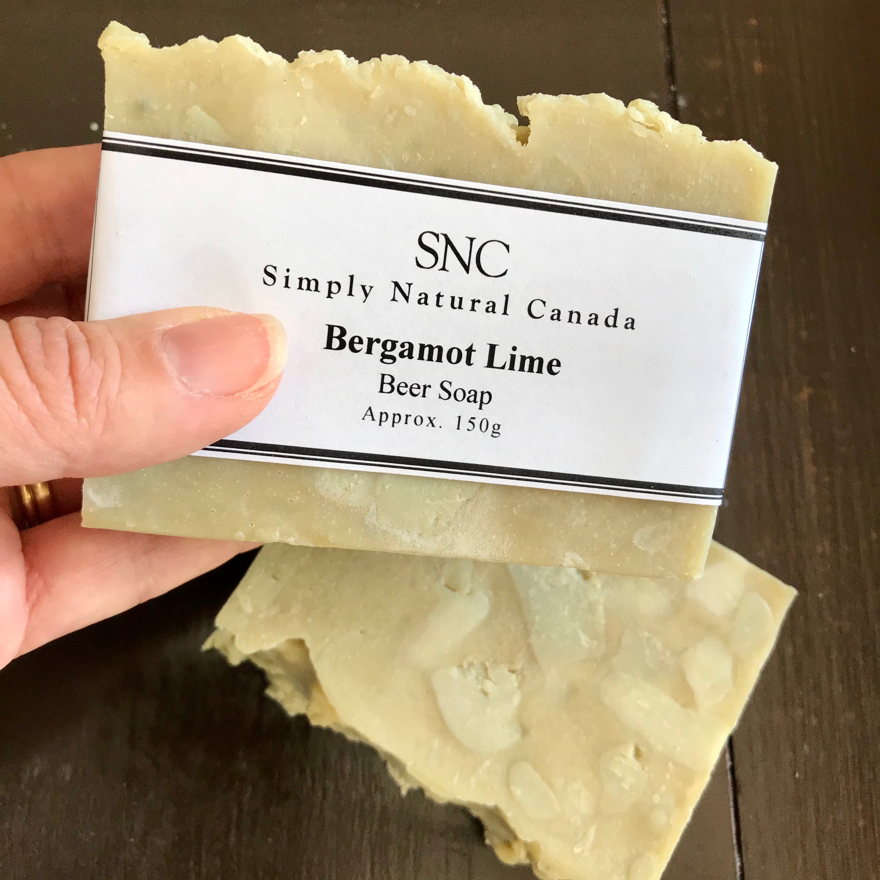 handcrafted vegan bergmot lime beer soap made in canada