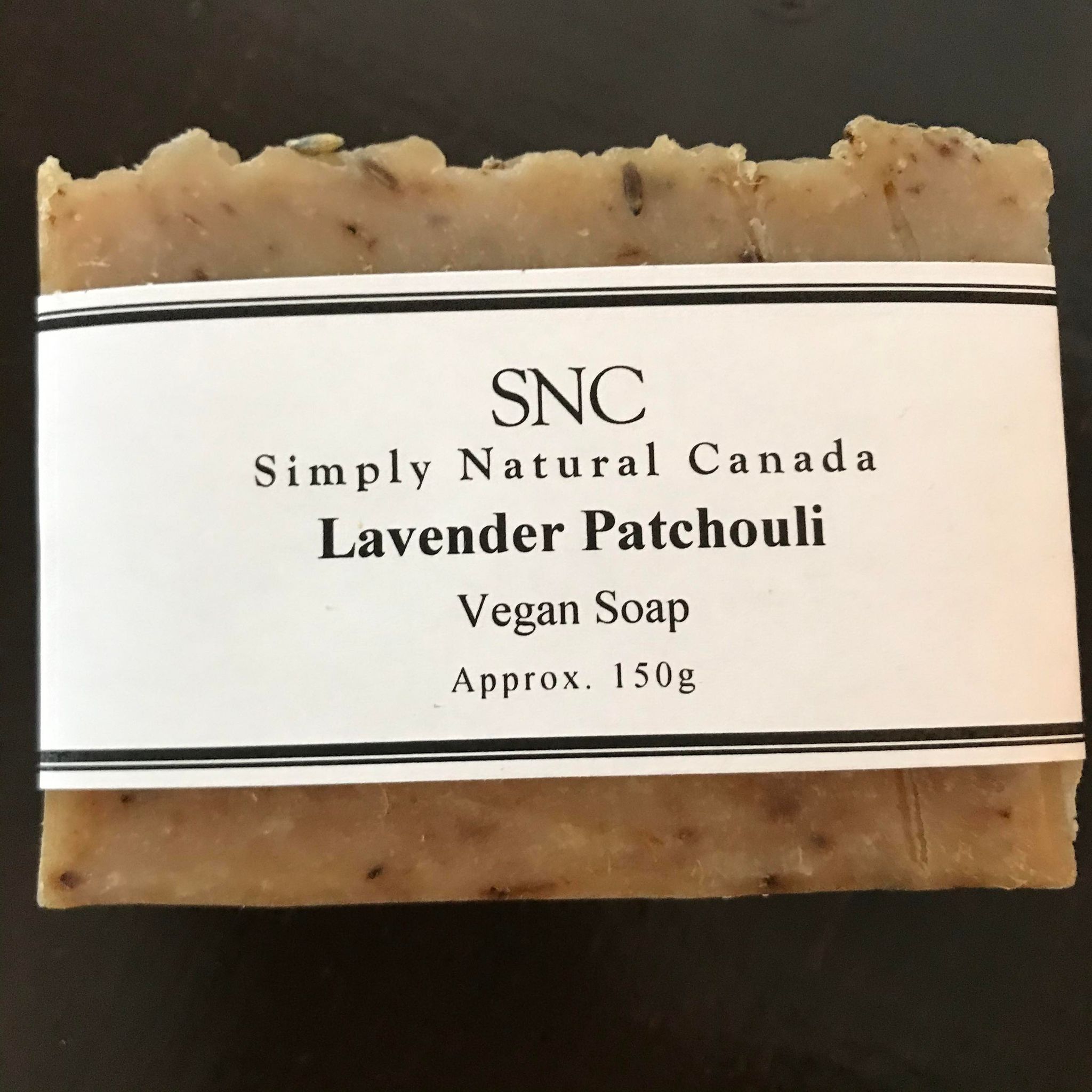 lavender patchouli natural vegan rectangular artisan soap lightly scented with essential oils made in canada by simply natural canada