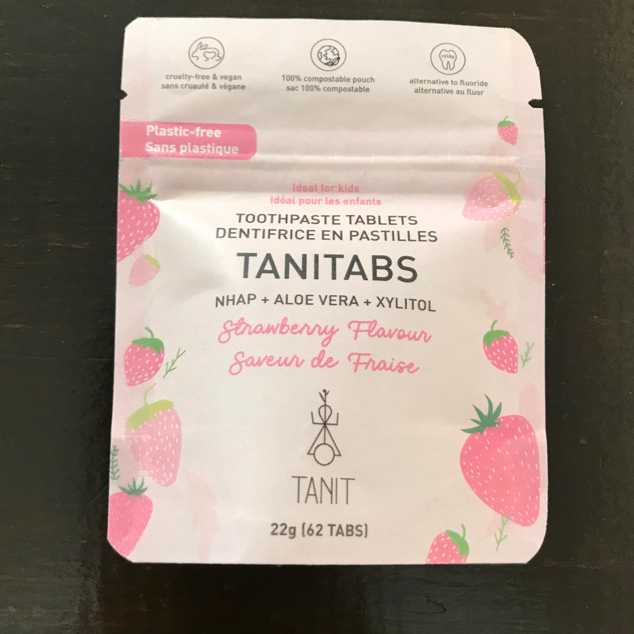 TANIT Strawberry Toothpaste Tablets