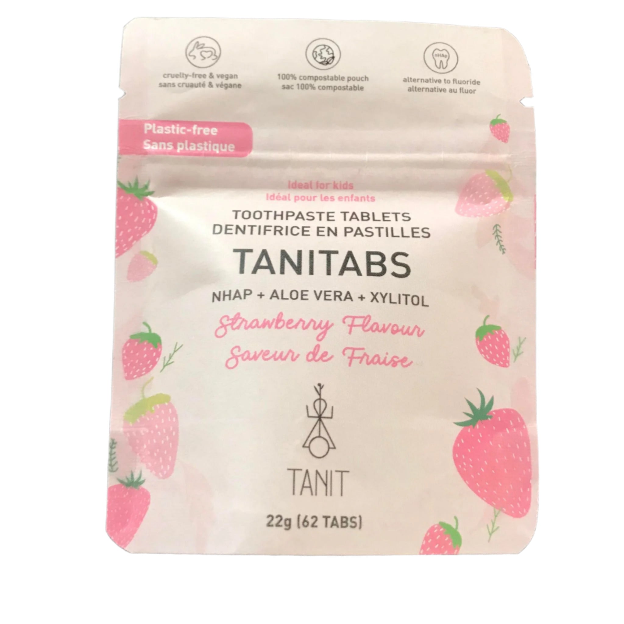 TANITABS Strawberry Toothpaste Tablets