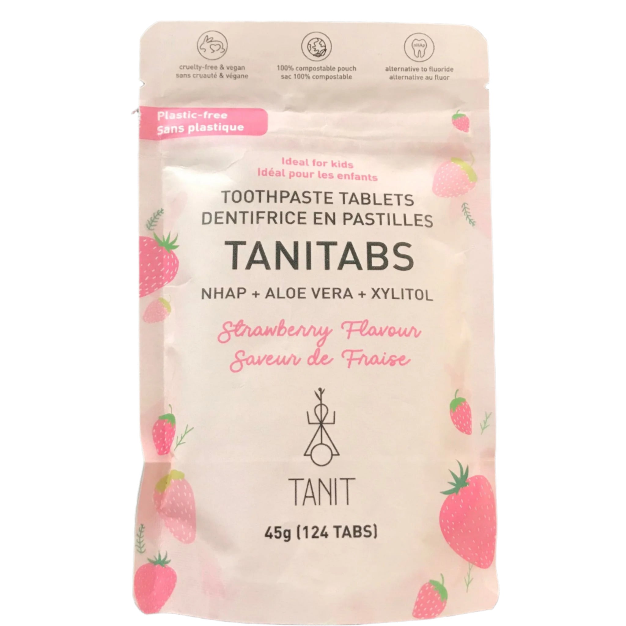 TANITABS Strawberry Toothpaste Tablets