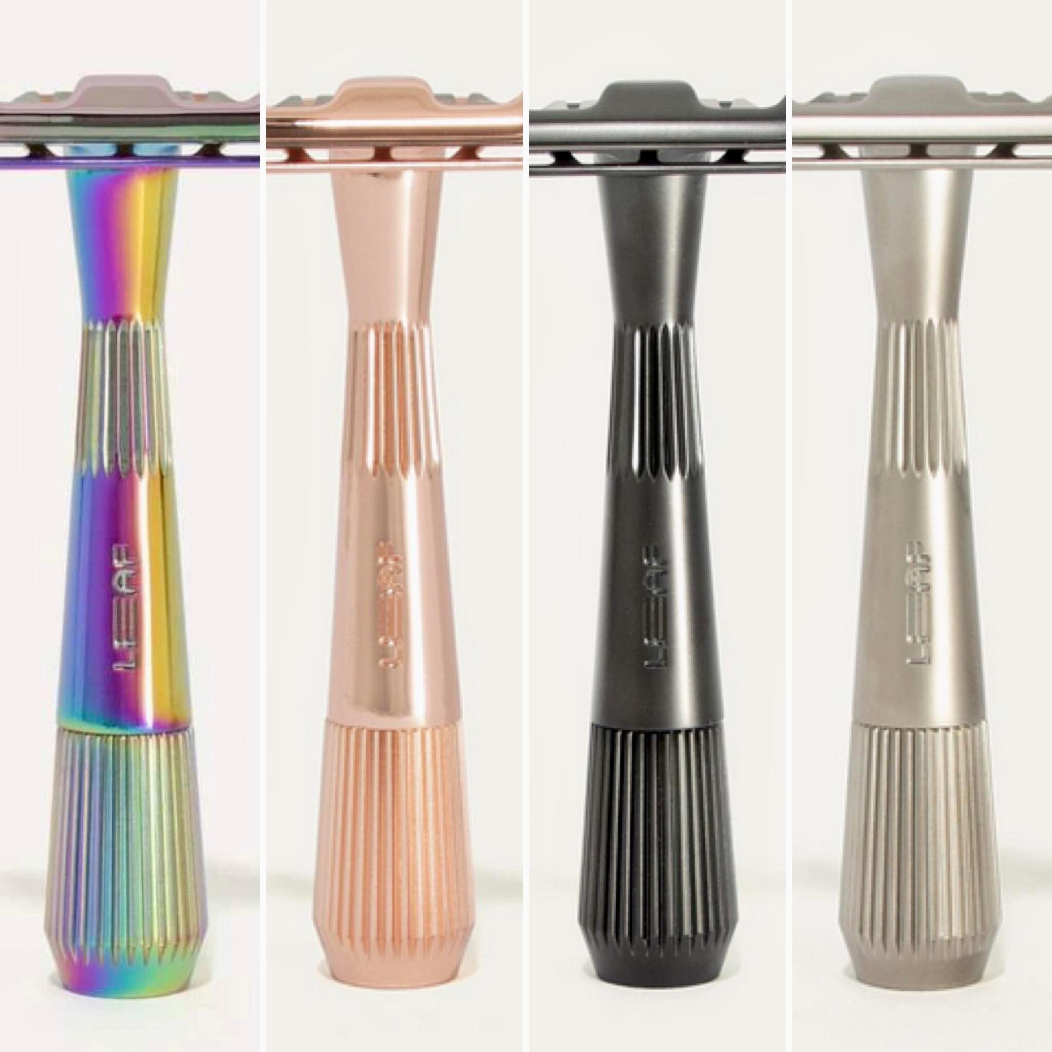 The Twig Razor - the universally loved single-edged sensitive skin razor available in prism, rose gold, black and silver finishes