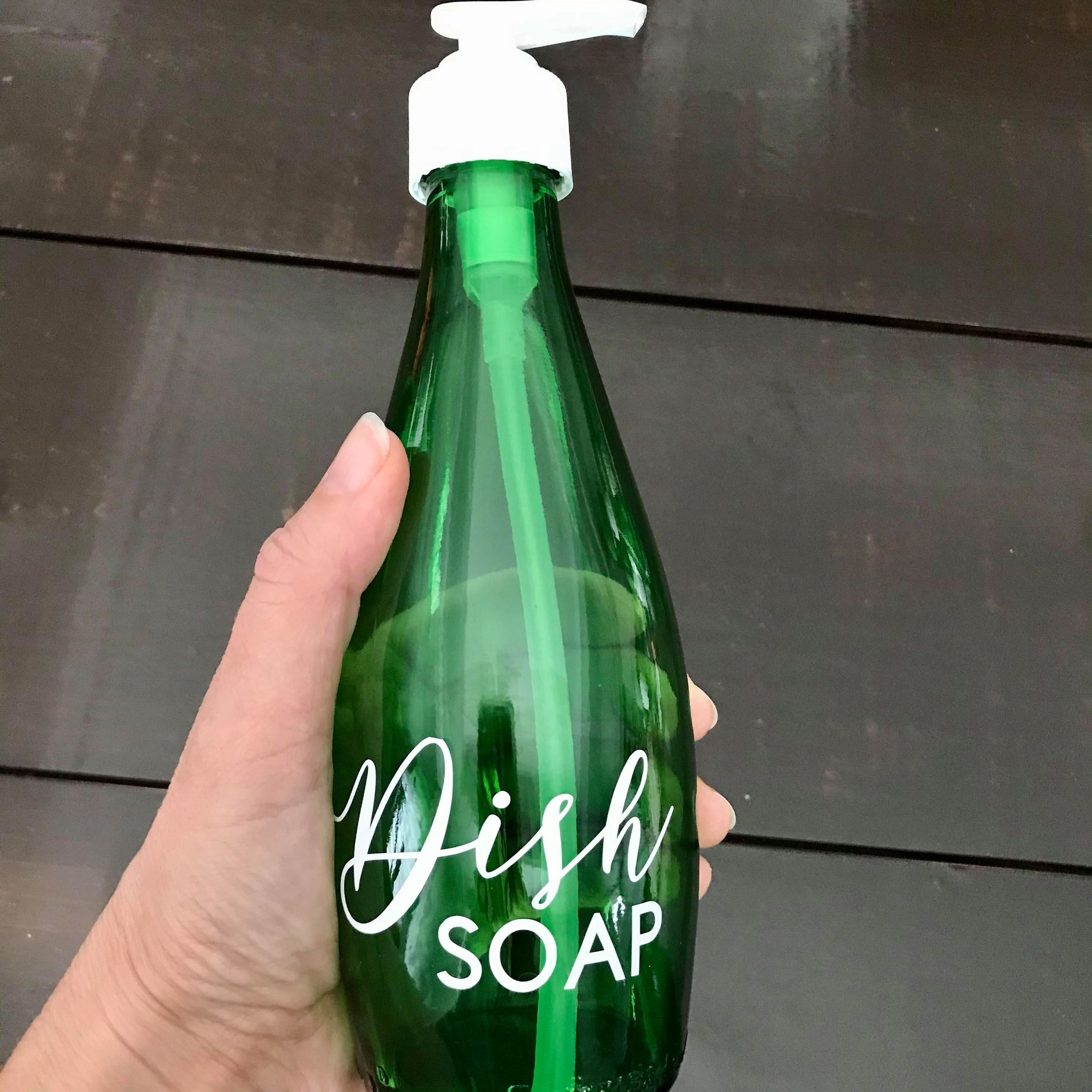 Upcycled Green Glass Bottles