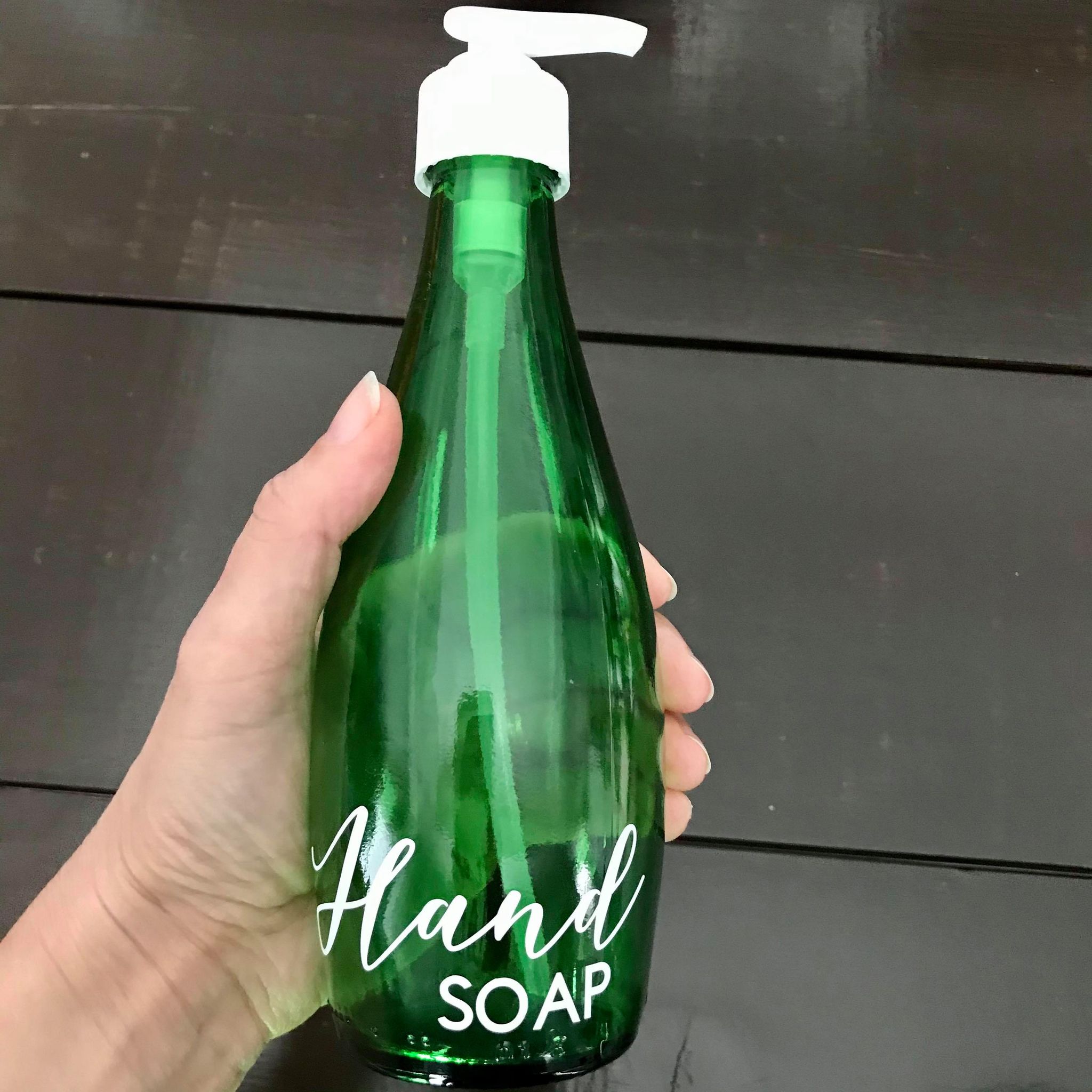 Upcycled Green Glass Bottles