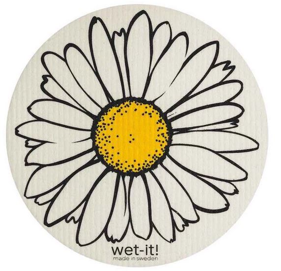 daisy round wet it swedish dishcloth