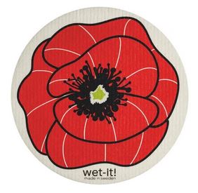 poppy round wet it swedish dishcloth 