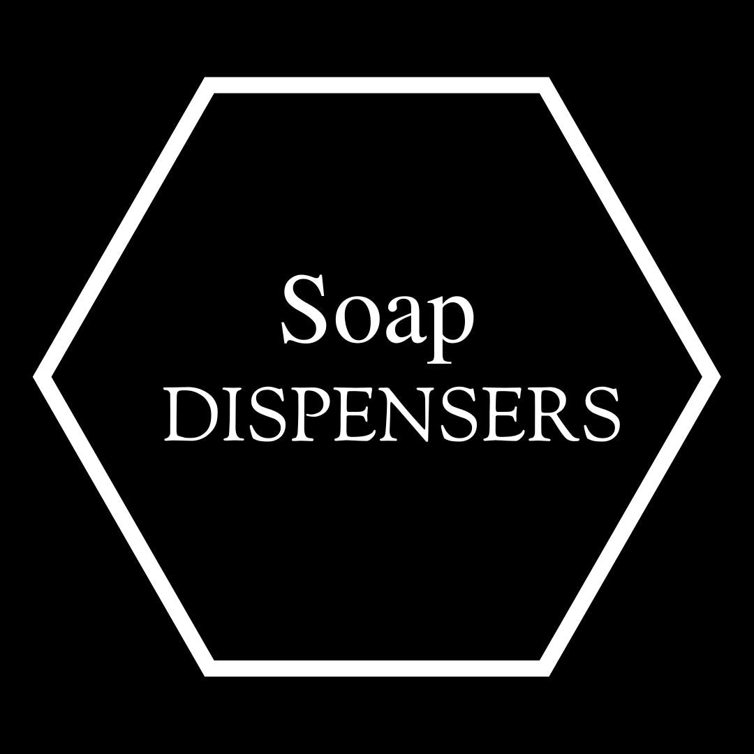 Refillable soap dispensers and accessories for dish soap, hand soap and foaming hand soap concentrate, tablets and liquids