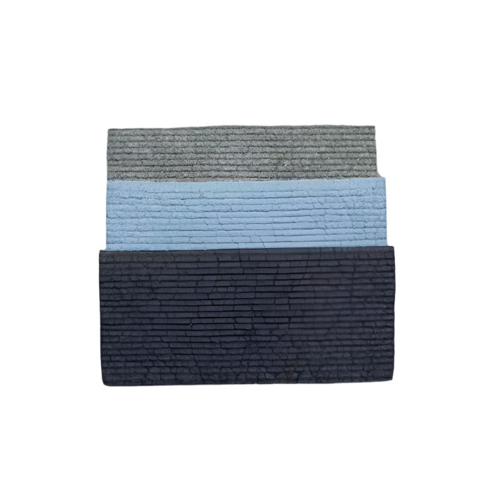This set of 3 solid dark colour plant-based sponge cloths by Plantish can each absorb up to 3/4 of a cup of liquids 