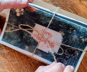 Swedish Dishcloth Holiday Cards - Happy Holidays