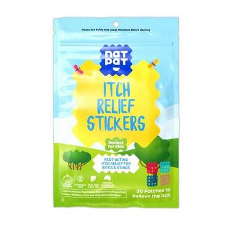 Introducing NATPAT Itch Relief Stickers for Kids by The Natural Patch Company.&nbsp; These easy peel and stick itch relief patches offer fast acting itch relief for bites and stings. They are fun to wear and come in a resealable pouch of 30 colourful stickers! 