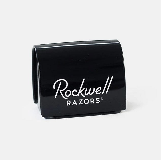 The Rockwell Blade Recycling Tin is a safe, convenient way to dispose of used double-edge razor blades. The Rockwell Blade Safe fits all double-edge razor blades and is completely recyclable - once it's full, simply throw it in the recycling!